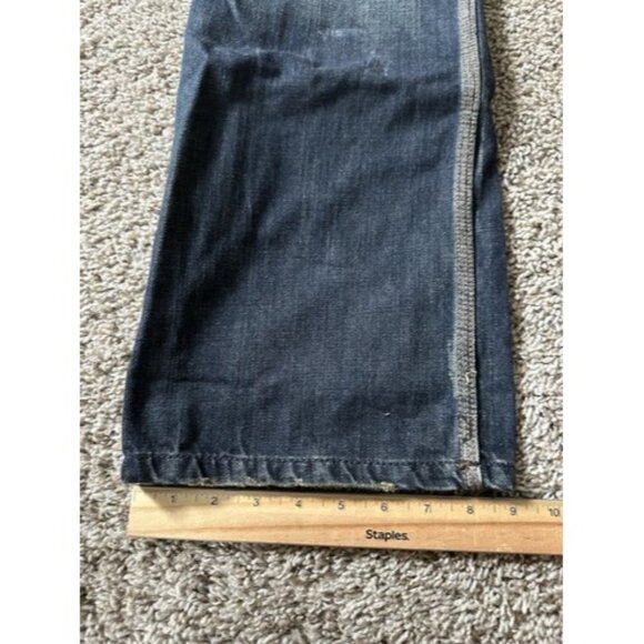 SYN Jeans Mens Blue Prankster Straight Pockets Size 40W X 34L Cotton Button Fly - Picture 5 of 16